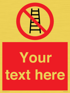 Custom No Ladders Sign